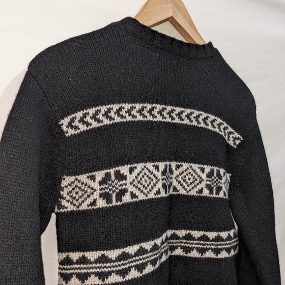 100% Lambswool Structure Neutral Patterned Ski Sweater/Sweatshirt Size S… - Picture 9 of 9